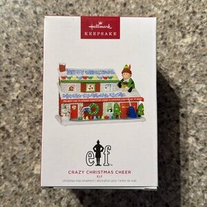 NIB-Hallmark 2023 Elf Crazy Christmas Cheer Light & Sound Ornament